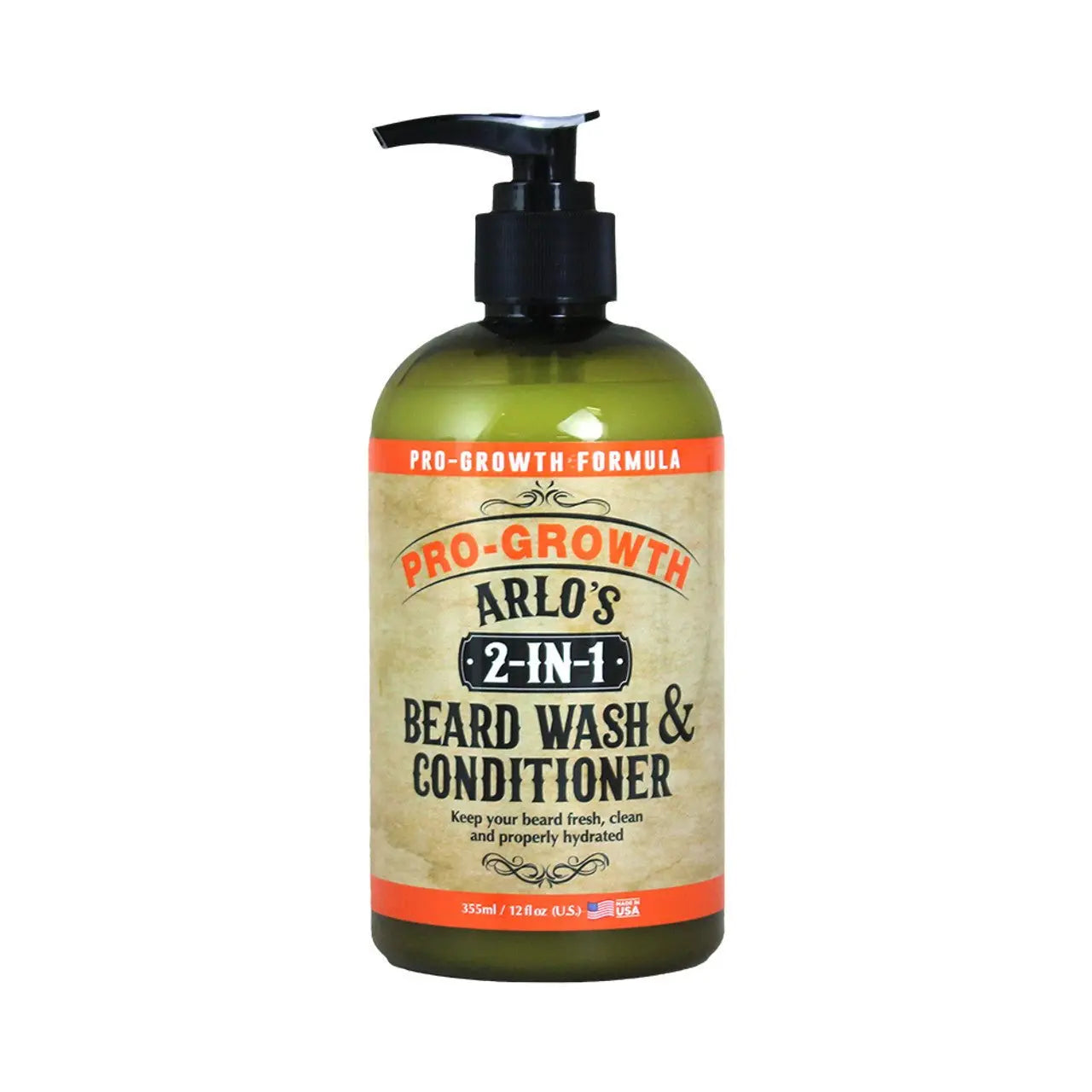 2 - IN - 1 Pro - Growth Beard Wash & Conditioner 12 oz - Hydrates facial hair for a smooth feel - Melanatedpeopleskincare.com