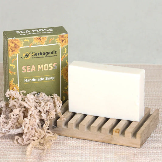Herboganic Handmade Sea Moss Soap 100% Natural - prevents wrinkles and offers anti-aging benefits My Store