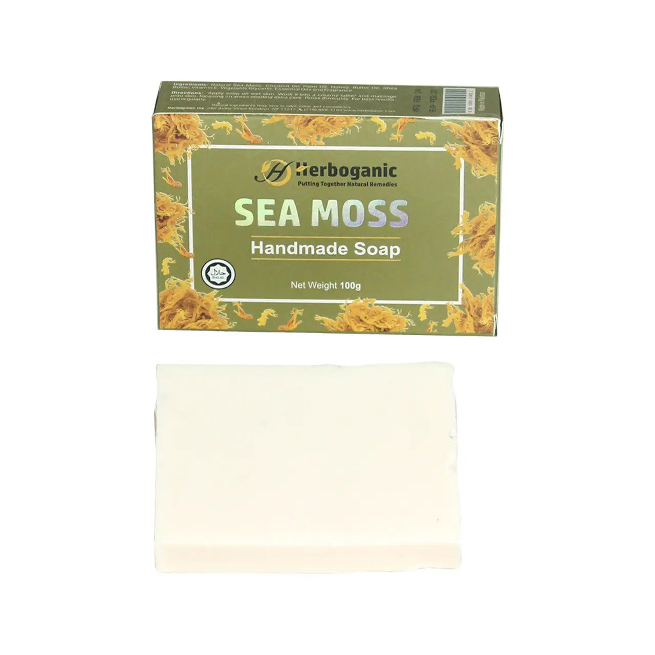Herboganic Handmade Sea Moss Soap 100% Natural - prevents wrinkles and offers anti-aging benefits My Store
