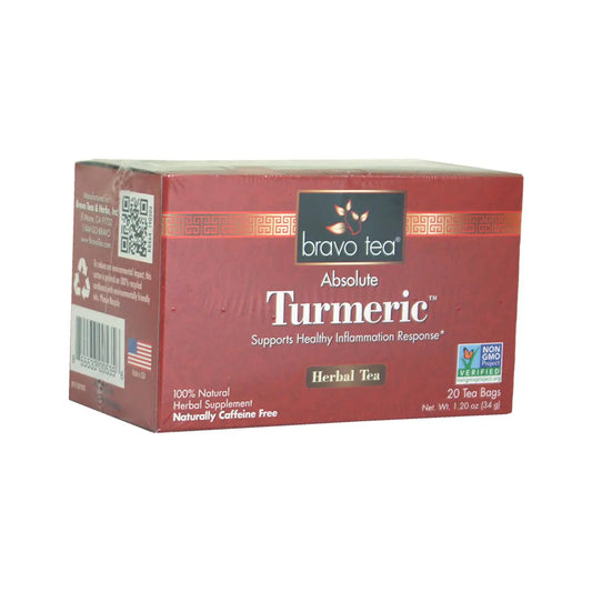 Turmeric Tea by Bravo - 20 Bags caffeine-free herbal blend My Store