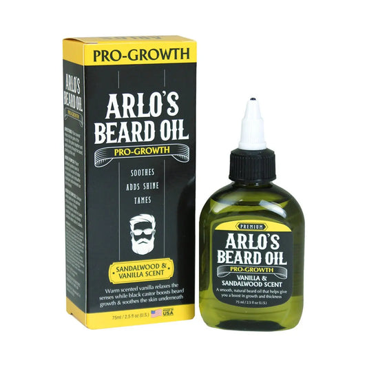 Arlo's: Pro - Growth Beard Oil: Sandalwood & Vanilla Scent - Beard Treatment Growth Oil - Melanatedpeopleskincare.com