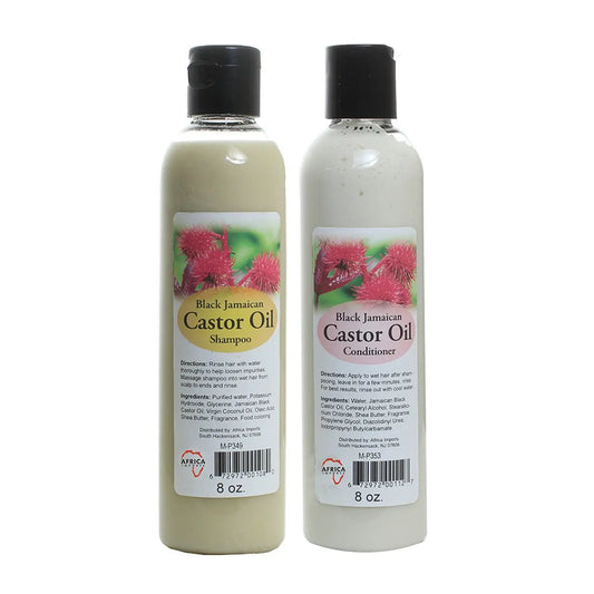 Black Jamaican Castor Shampoo & Conditioner Set - Melanatedpeopleskincare.com