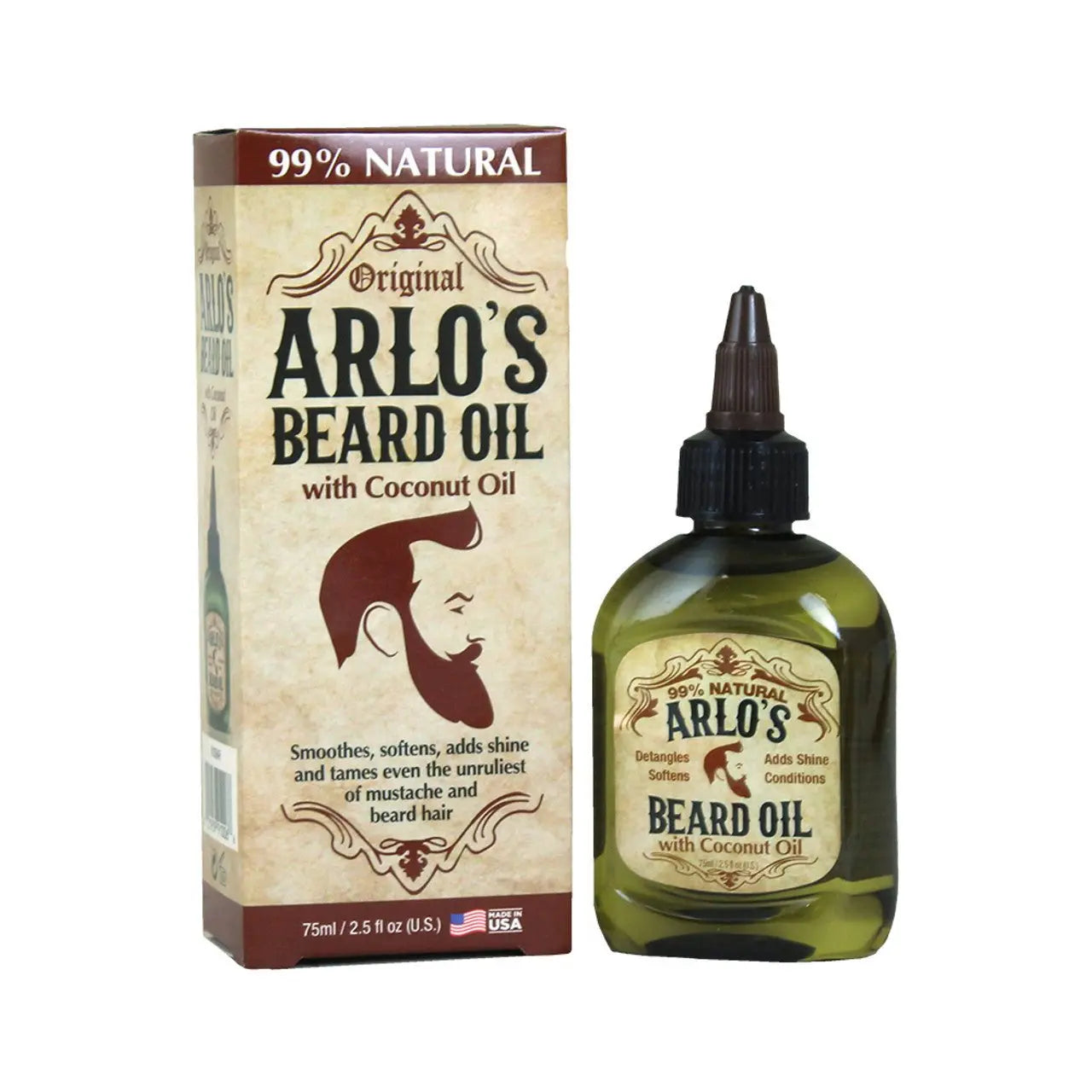 Coconut Beard Oil - 2.5 oz - Keeps beard smooth and soft - Melanatedpeopleskincare.com