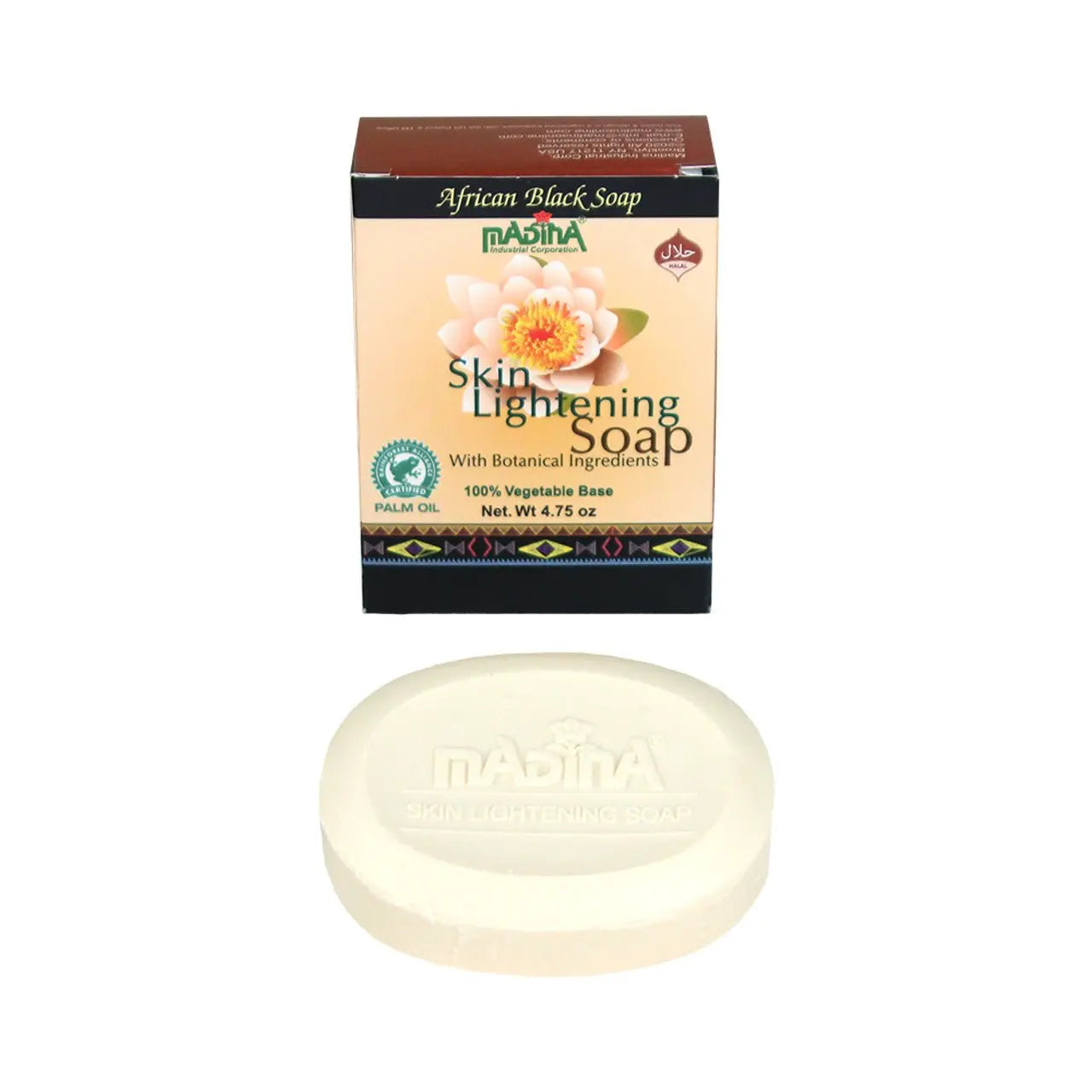 Madina Skin Lightening Soap - 4¾ oz - Gently lightens dark spots and evens out skin tone - Melanatedpeopleskincare.com
