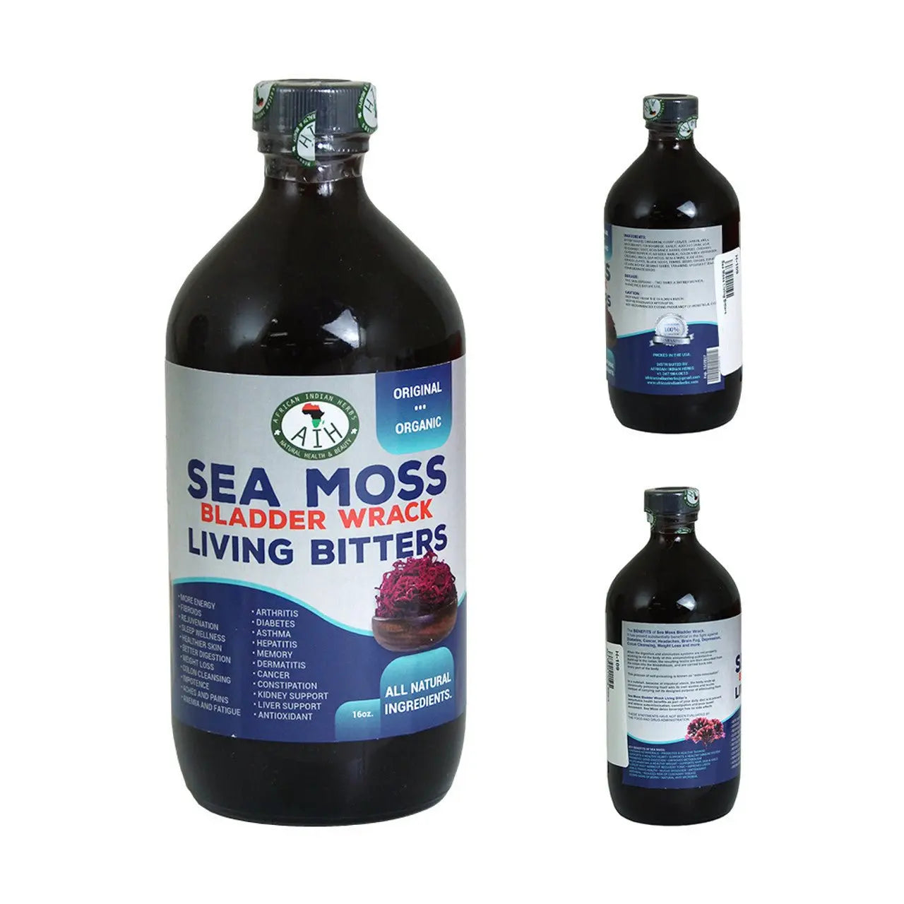 Sea Moss Living Bitters - Sea Moss Bladderwrack Living Bitters - Melanatedpeopleskincare.com