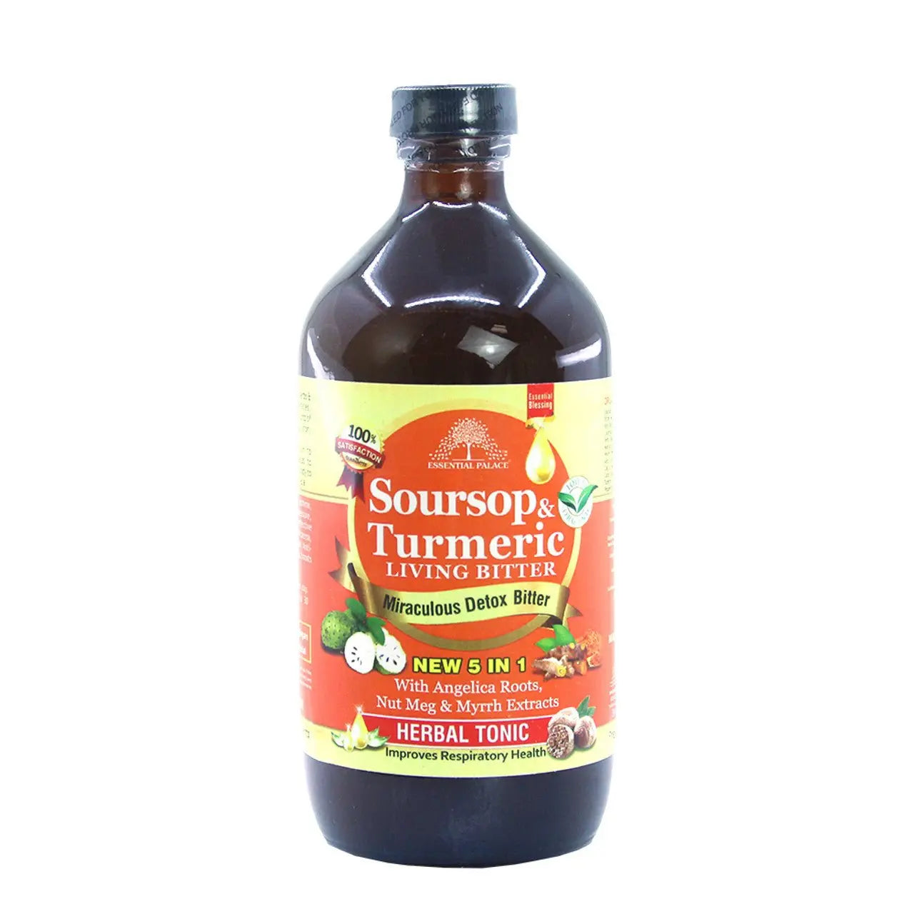 Soursop & Turmeric Living Bitter - known for its digestive health benefits, promotes regular bowel movements and addresses digestive issues - Melanatedpeopleskincare.com