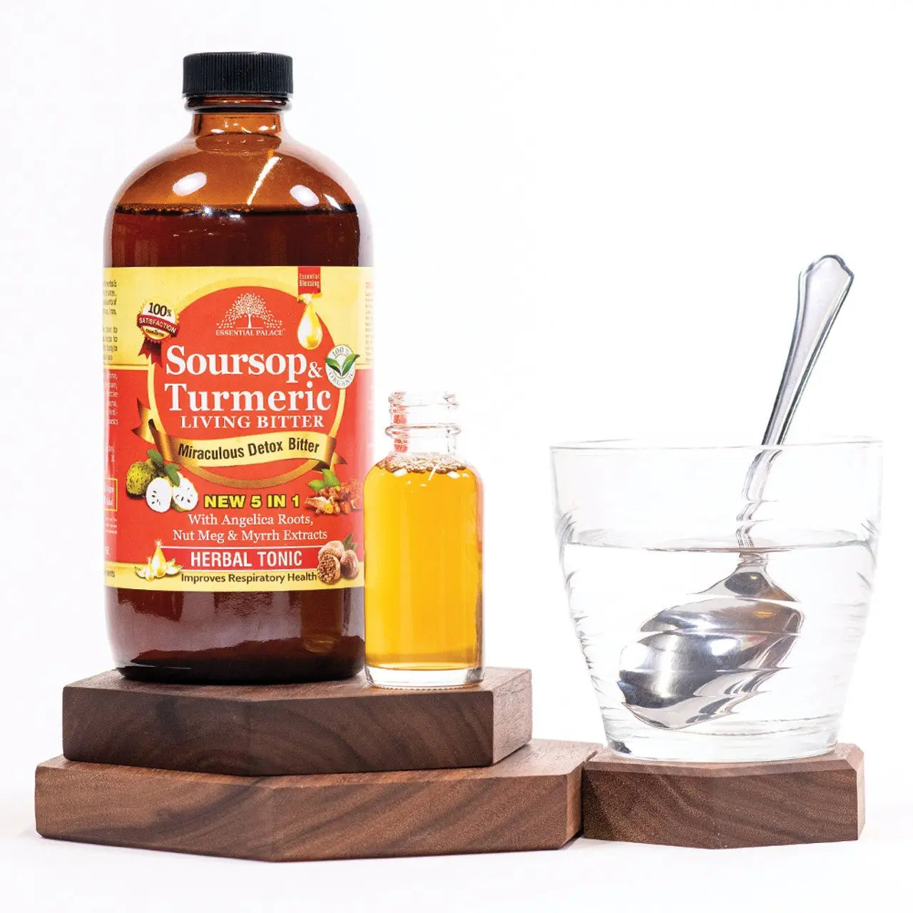 Soursop & Turmeric Living Bitter - known for its digestive health benefits, promotes regular bowel movements and addresses digestive issues - Melanatedpeopleskincare.com