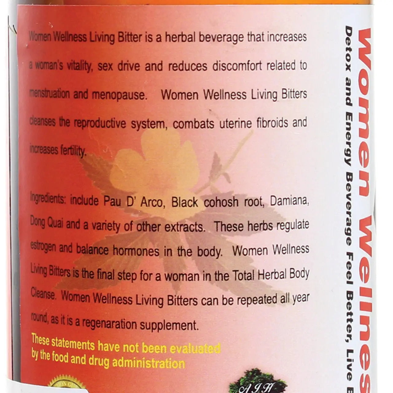 Women Wellness Living Bitters - 16 oz - a great choice for those looking to boost their feminine health - Melanatedpeopleskincare.com